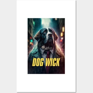 Dog Wick #4 with text Posters and Art